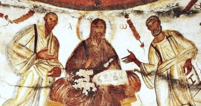 Christ with Peter and Paul