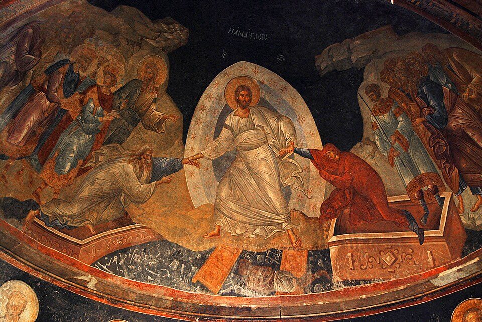 The Anastasis fresco at Chora: Christ raising the dead