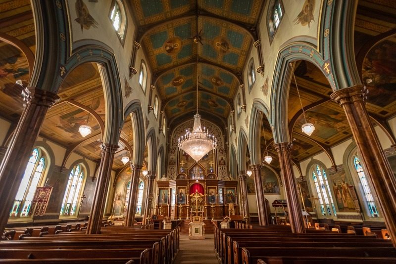 The nave of Saints Peter and Paul Cathedral