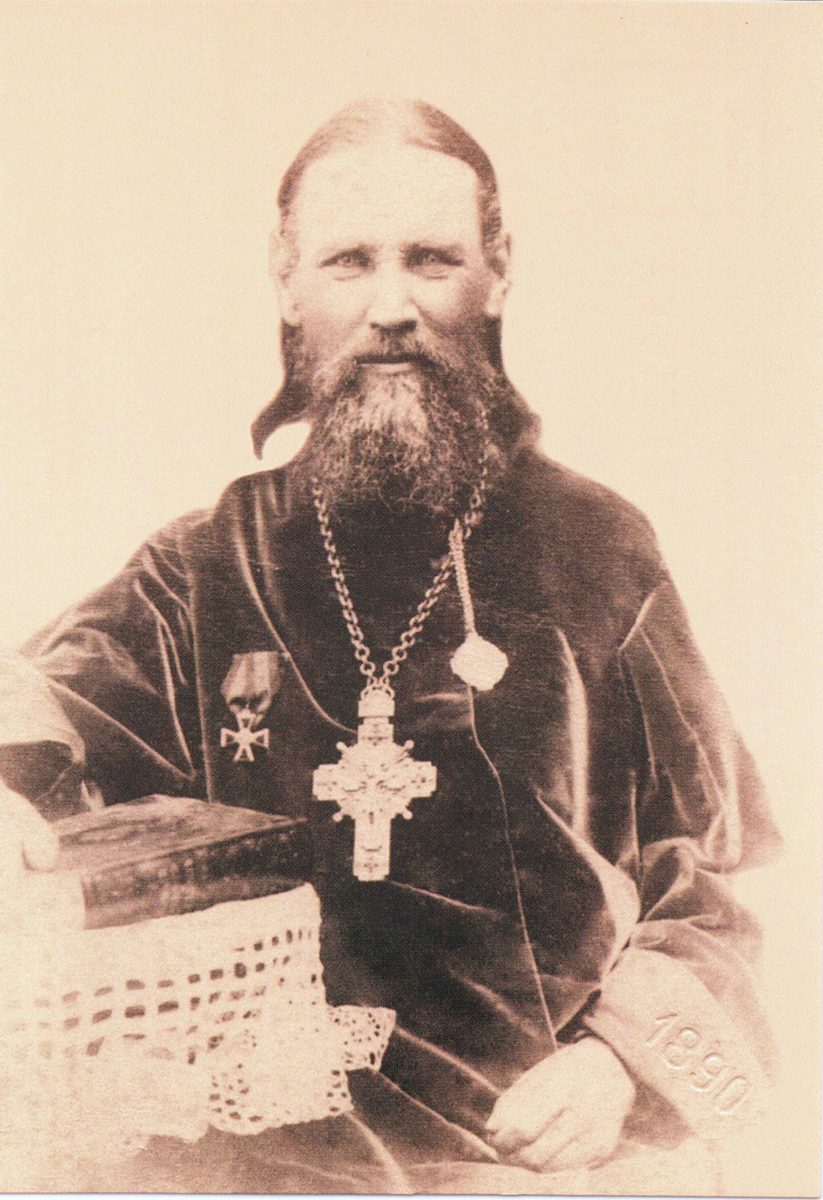 Photograph of St. John of Kronstadt seated, by Alfred Fedecki, Kharkov, 1890