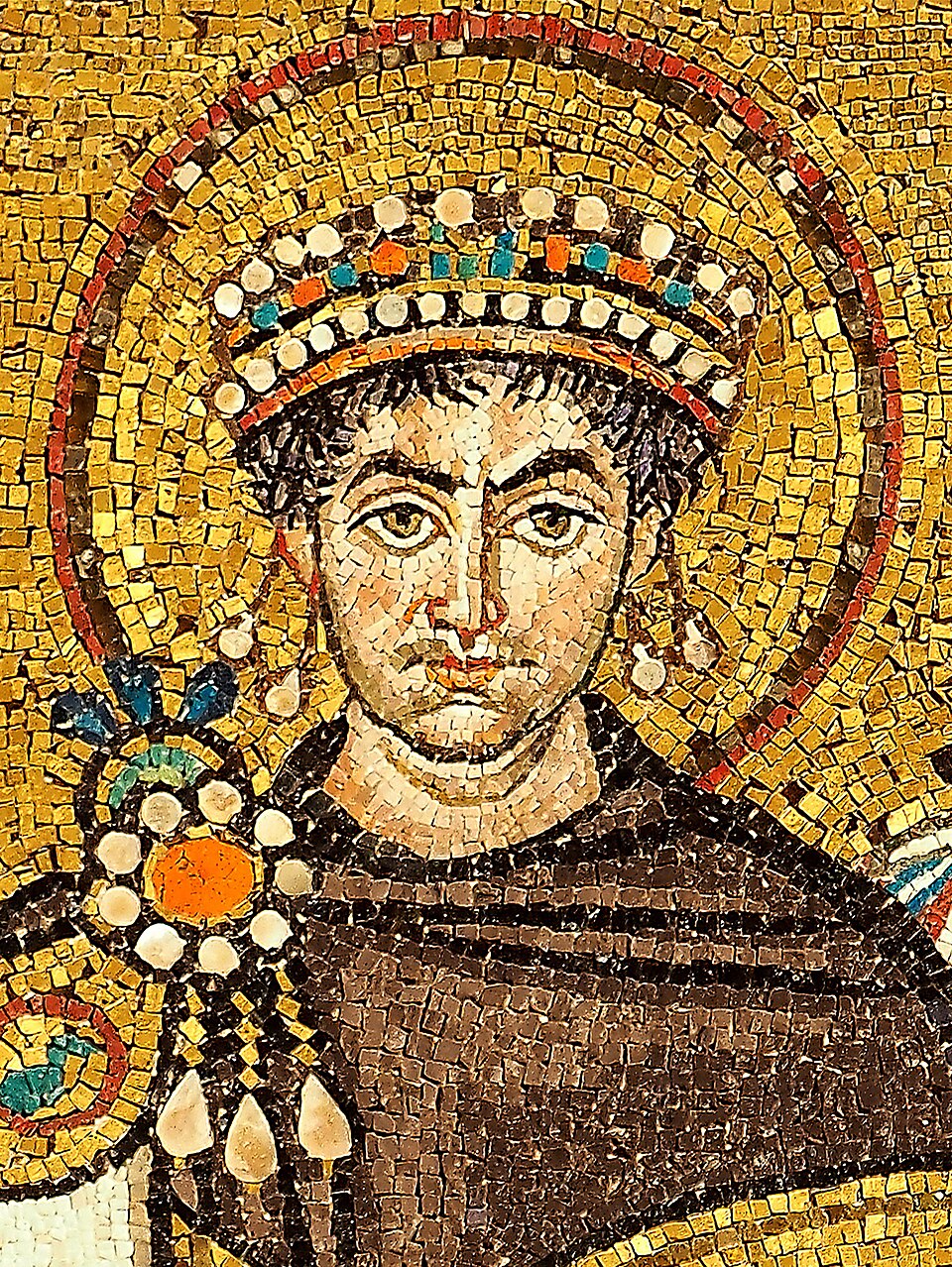 Emperor Justinian mosaic, Ravenna